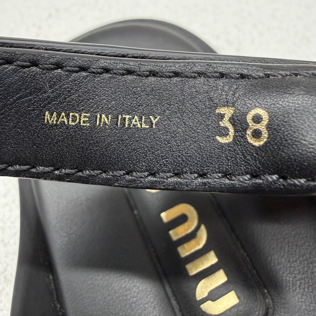 Miu Miu Miu Miu Black Sandals us_7-5 Women Size US 7.5 / IT 37.5 - 8 Thumbnail