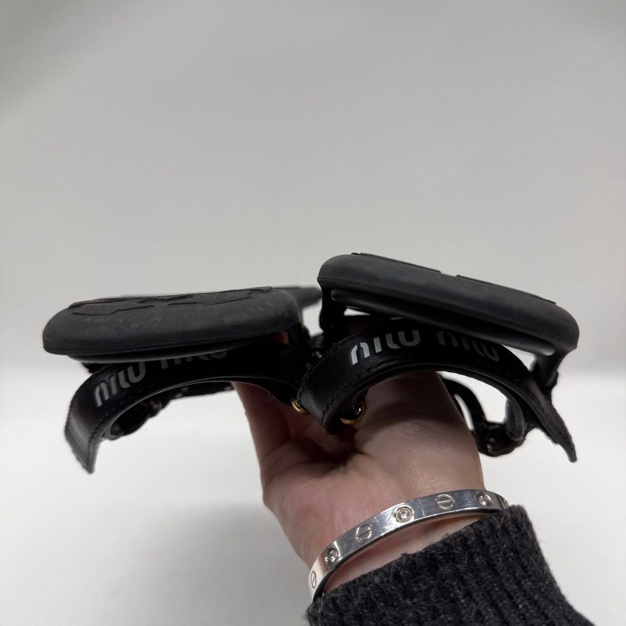 Miu Miu Miu Miu Black Sandals us_7-5 Women Size US 7.5 / IT 37.5 - 6 Thumbnail