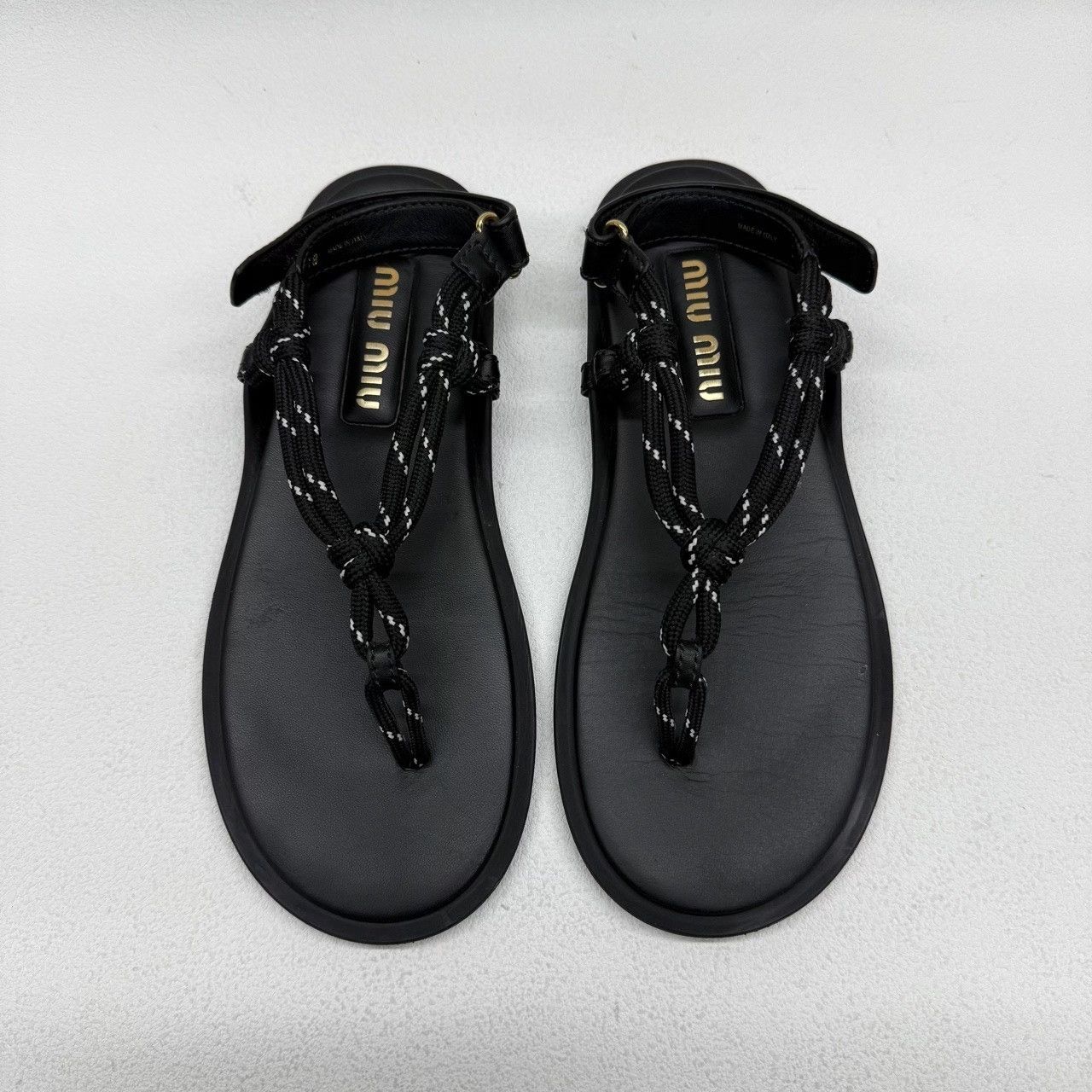 Miu Miu Miu Miu Black Sandals us_7-5 Women Size US 7.5 / IT 37.5 - 2 Thumbnail