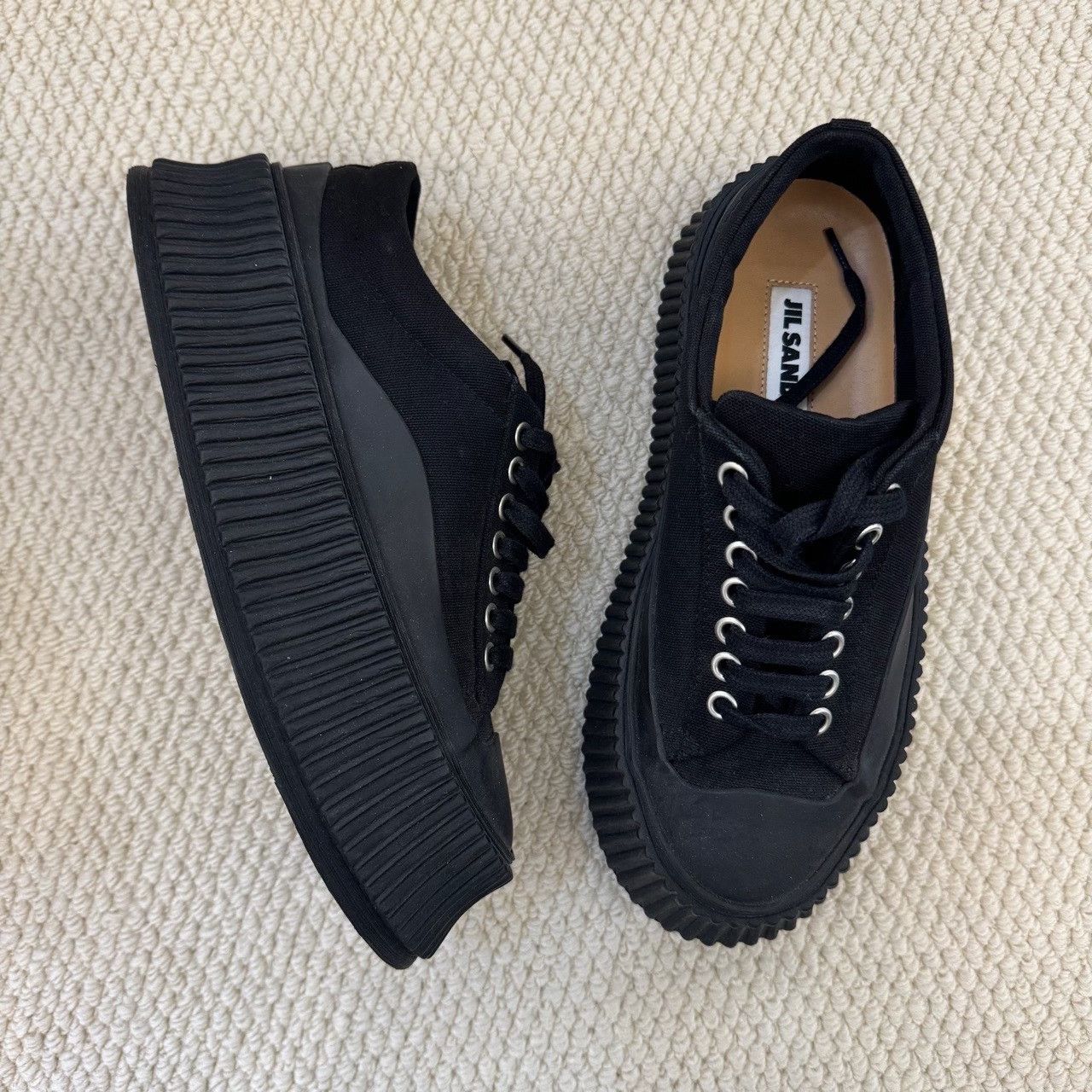 Jil Sander Jil Sander Black Lowtop Sneakers us_5 Women Size US 5 / IT 35 - 8 Thumbnail