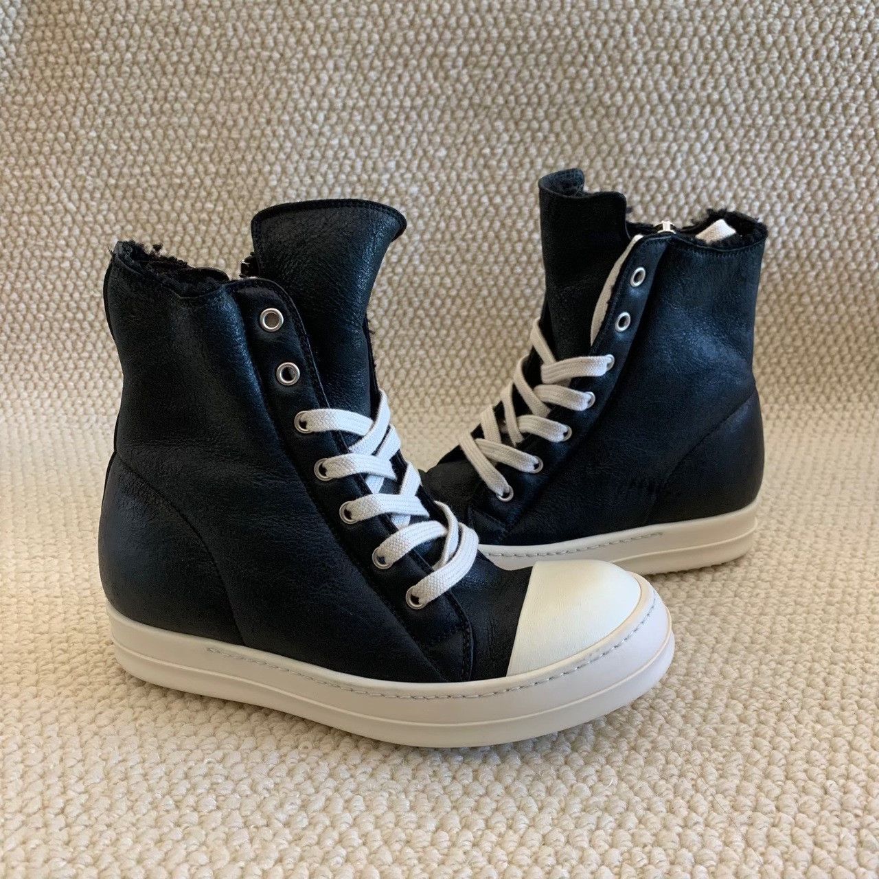 Rick Owens Rick Owens Leather Black Lowtop Sneakers 5 Men Size US 5 / EU 37 - 6 Thumbnail