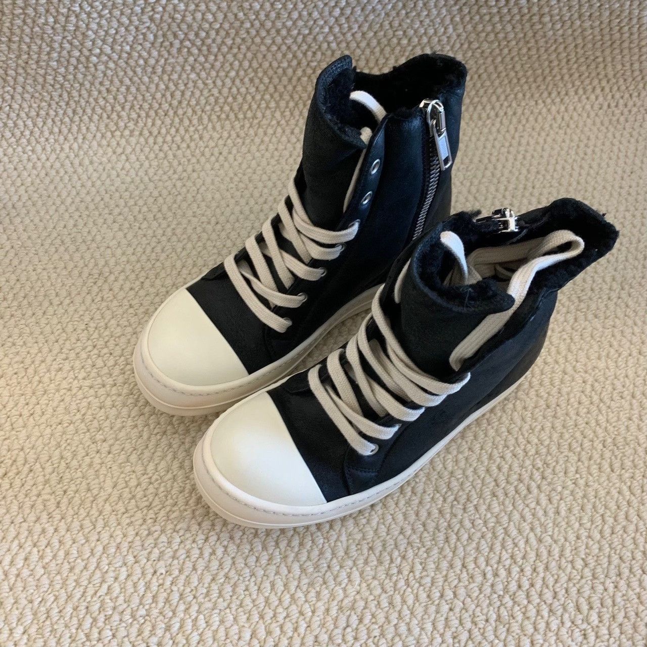 Rick Owens Rick Owens Leather Black Lowtop Sneakers 5 Men Size US 5 / EU 37 - 8 Thumbnail