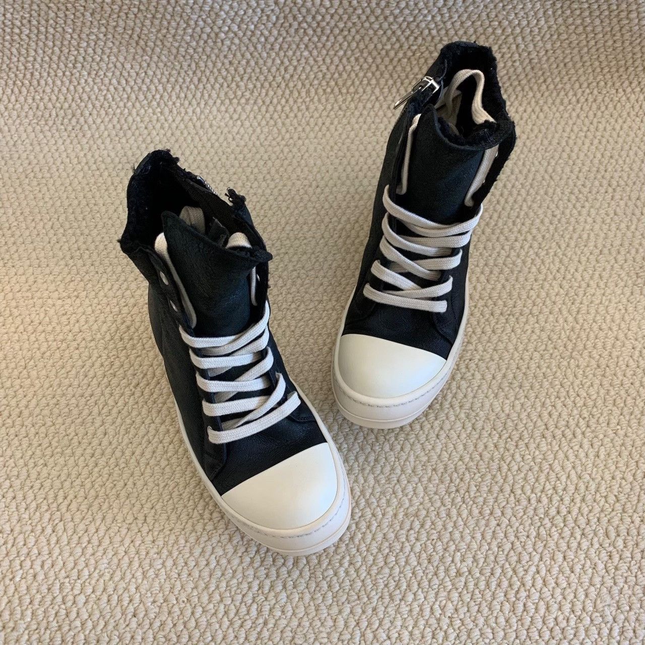 Rick Owens Rick Owens Leather Black Lowtop Sneakers 5 Men Size US 5 / EU 37 - 7 Thumbnail