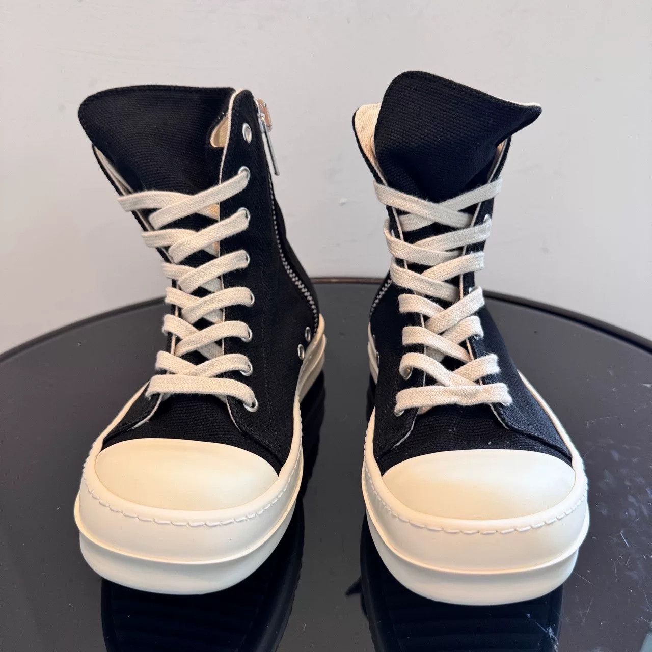Rick Owens Rick Owens Black Hitop Sneakers us_5 Women Size US 5 / IT 35 - 2 Thumbnail