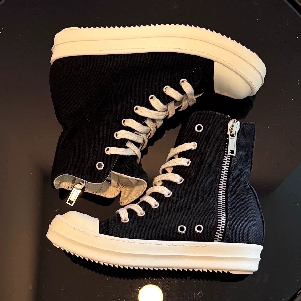 Rick Owens Rick Owens Black Hitop Sneakers us_5 Women Size US 5 / IT 35 - 4 Thumbnail
