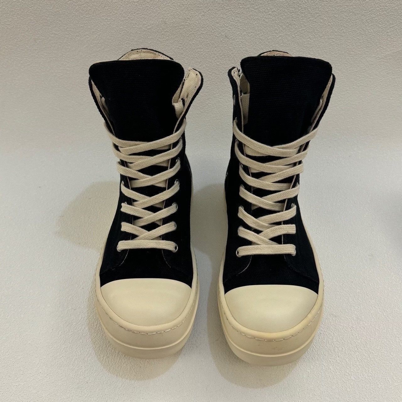 Rick Owens Rick Owens Canvas Black Hitop Sneakers us_6.5 Women Size US 6.5 / IT 36.5 - 2 Thumbnail