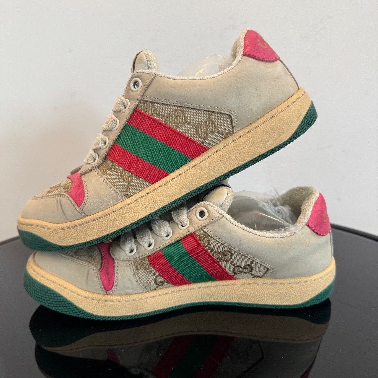 Gucci Gucci Leather Pink Lowtop Sneakers us_5 Women Size US 5 / IT 35 - 5 Thumbnail