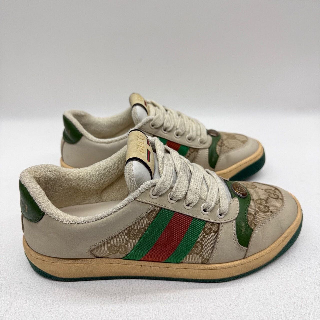 Gucci Gucci Distressed Green Lowtop Sneakers us_6 Women Size US 6 / IT 36 - 4 Thumbnail