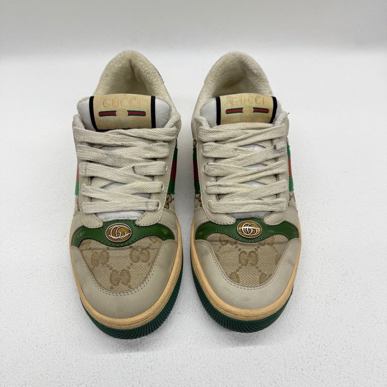 Gucci Gucci Distressed Green Lowtop Sneakers us_6 Women Size US 6 / IT 36 - 2 Thumbnail