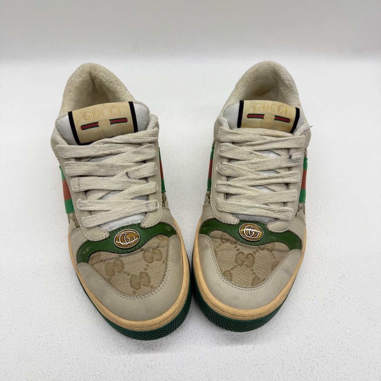 Gucci Gucci Distressed Green Lowtop Sneakers us_6 Women Size US 6 / IT 36 - 9 Thumbnail