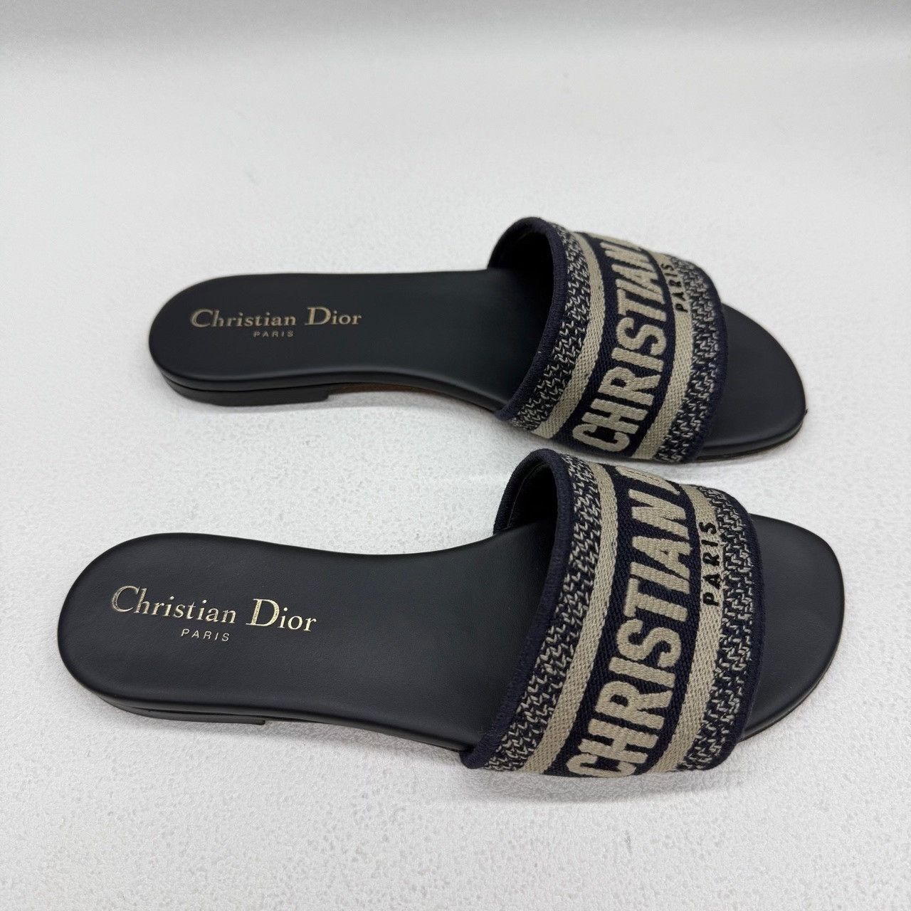 Dior Dior Canvas Printed Blue Sandals us_6 Women Size US 6 / IT 36 - 4 Thumbnail