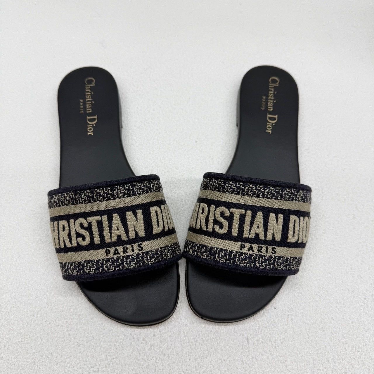 Dior Dior Canvas Printed Blue Sandals us_6 Women Size US 6 / IT 36 - 8 Thumbnail