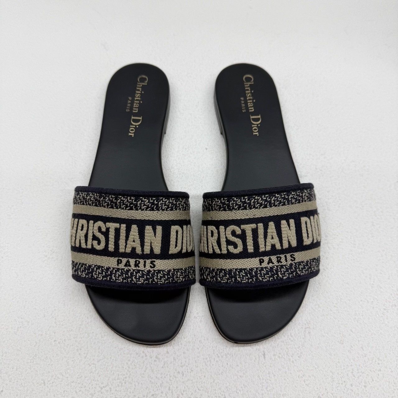 Dior Dior Canvas Printed Blue Sandals us_6 Women Size US 6 / IT 36 - 2 Thumbnail