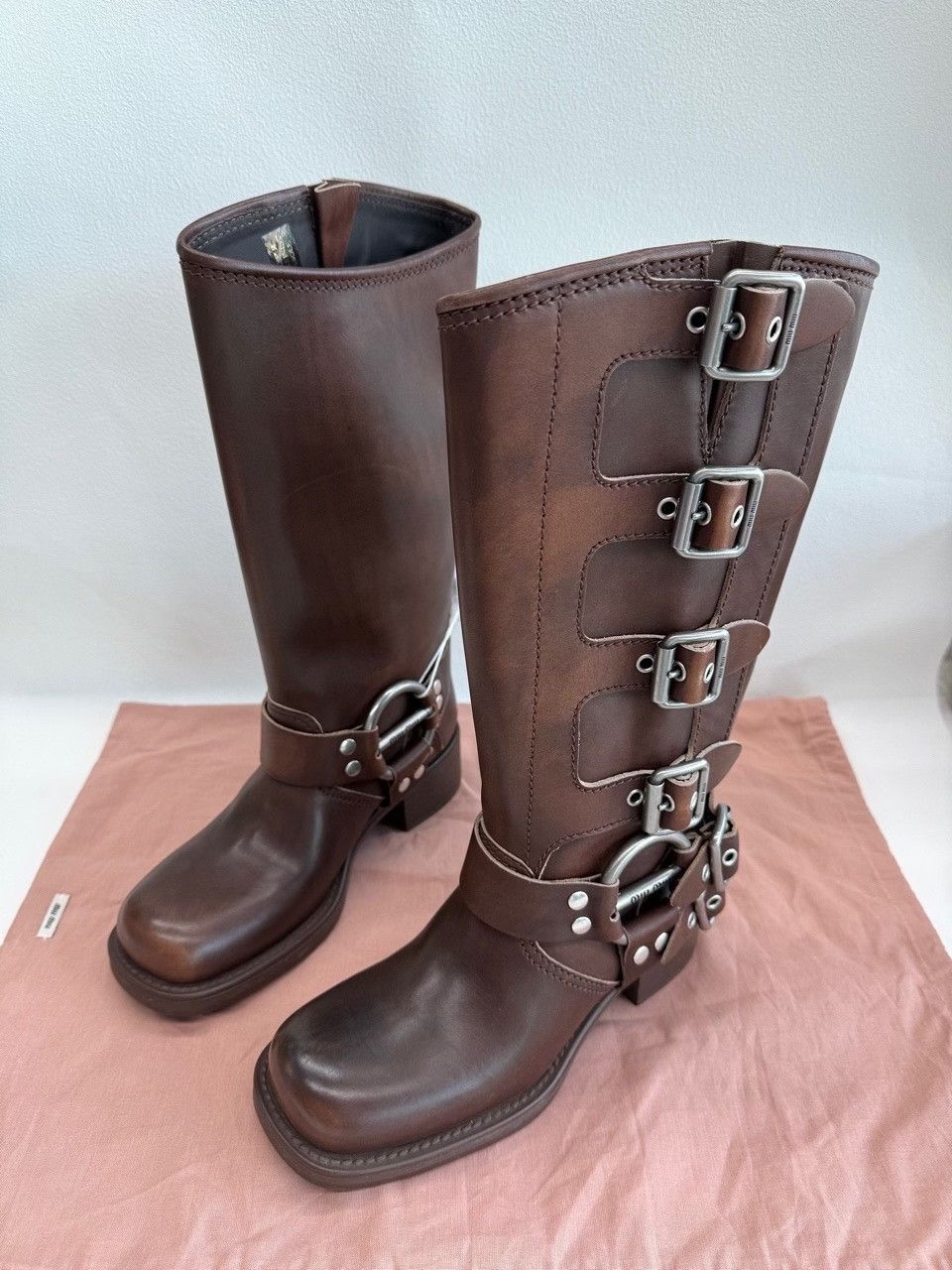 Miu Miu Miu Miu Retro Brown Boots us_6 Women Size US 6 / IT 36 - 9 Thumbnail