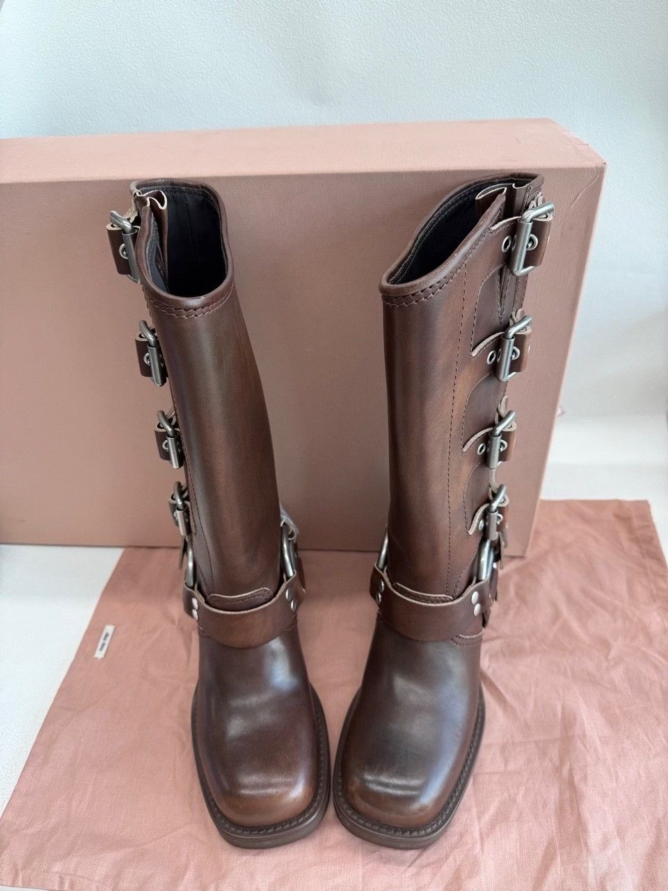 Miu Miu Miu Miu Retro Brown Boots us_6 Women Size US 6 / IT 36 - 3 Thumbnail