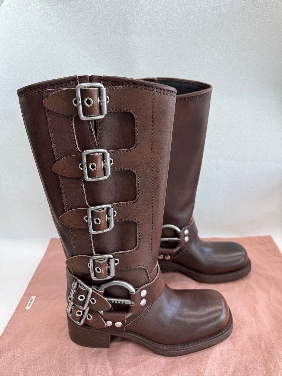 Miu Miu Miu Miu Retro Brown Boots us_6 Women Size US 6 / IT 36 - 5 Thumbnail