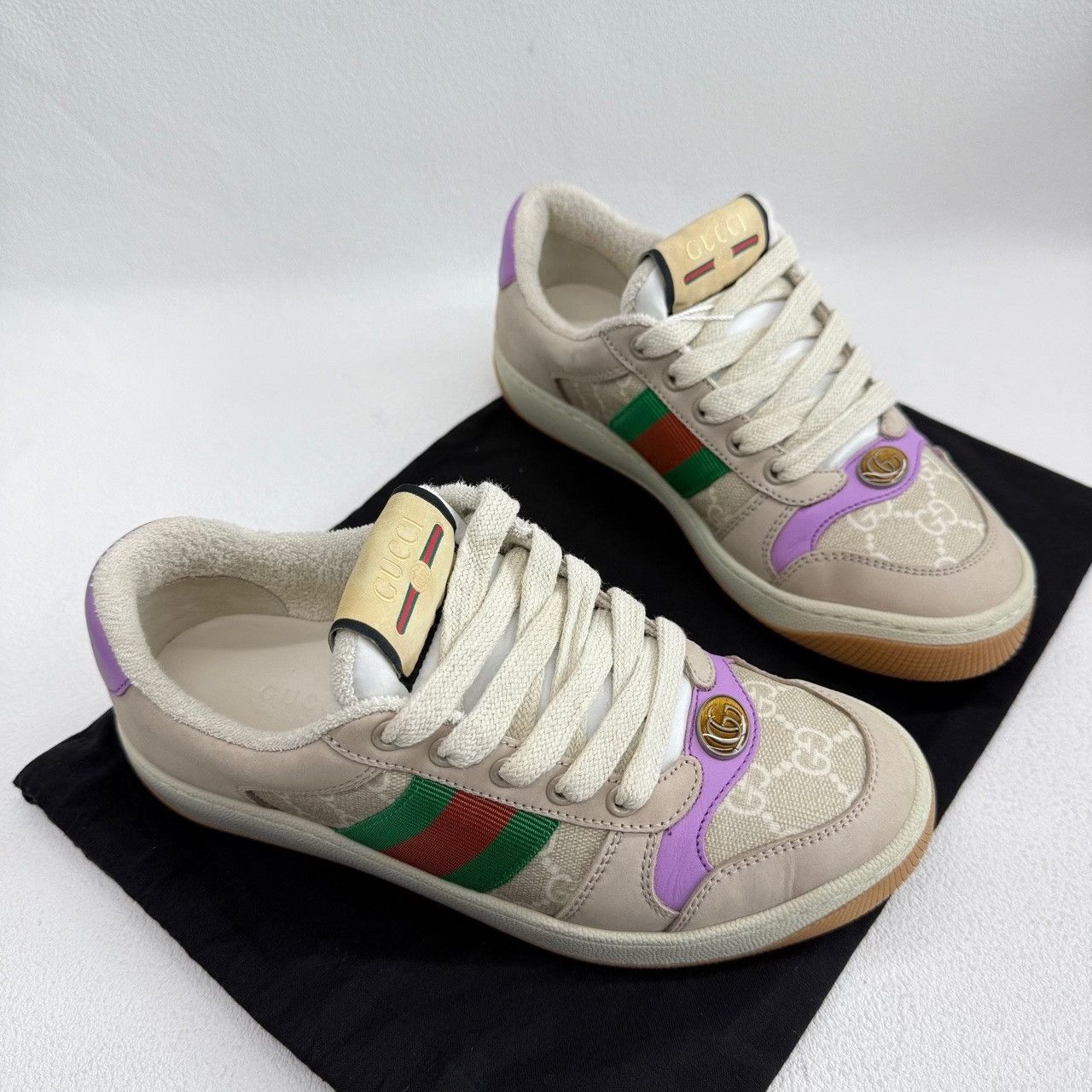 Gucci Gucci Leather Multi Lowtop Sneakers us_5 Women Size US 5 / IT 35 - 3 Thumbnail