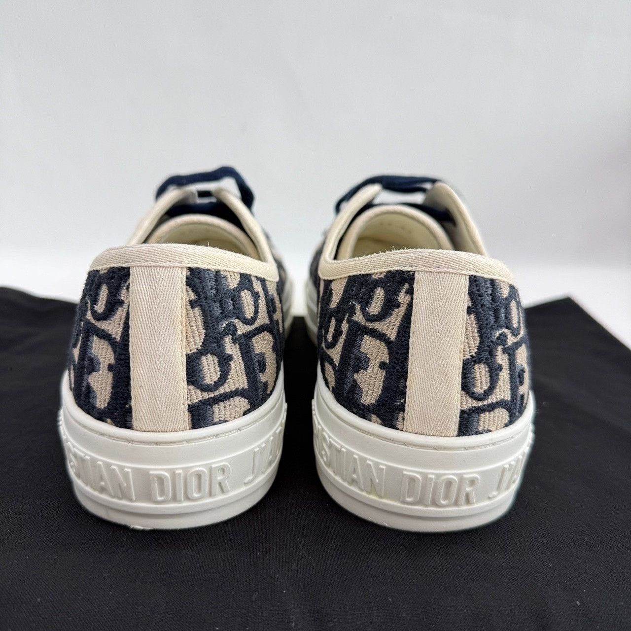 Dior Dior Canvas Embroidered Blue Lowtop Sneakers us_6-5 Women Size US 6.5 / IT 36.5 - 5 Thumbnail