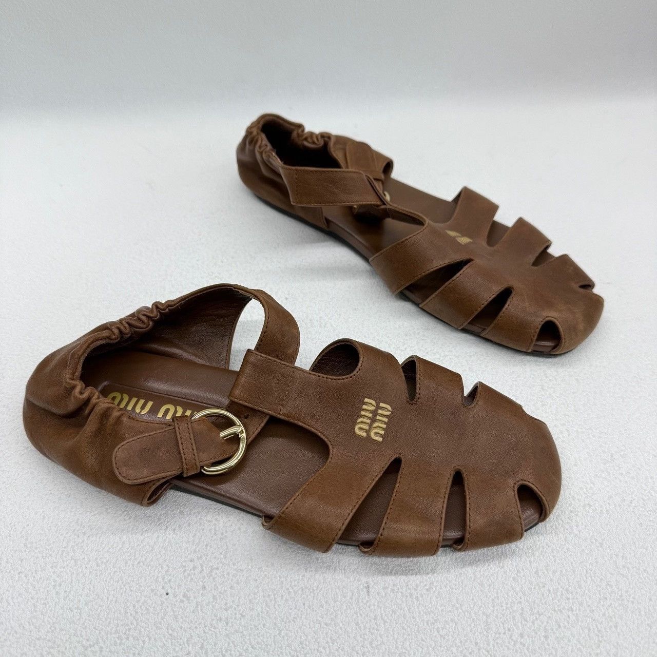 Miu Miu Miu Miu Brown Sandals us_6-5 Women Size US 6.5 / IT 36.5 - 3 Thumbnail