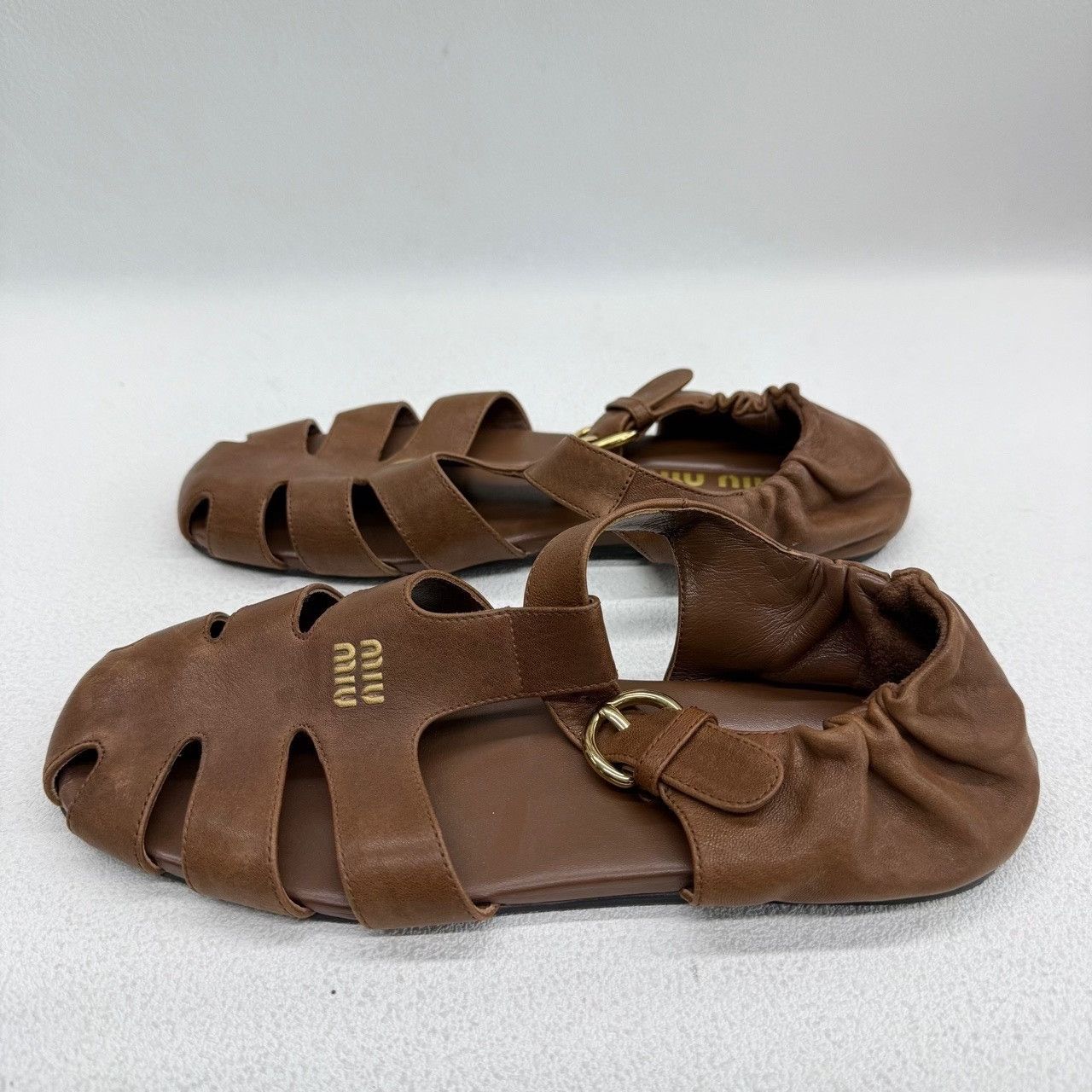 Miu Miu Miu Miu Brown Sandals us_6-5 Women Size US 6.5 / IT 36.5 - 8 Thumbnail