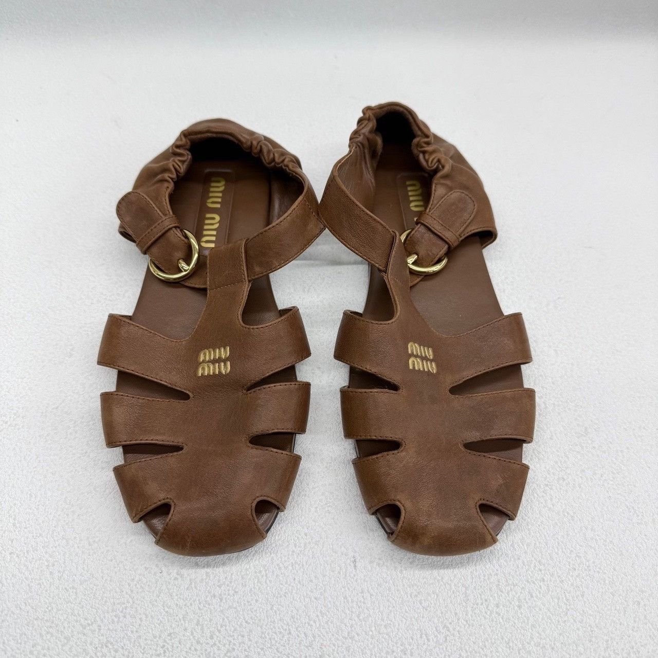 Miu Miu Miu Miu Brown Sandals us_6-5 Women Size US 6.5 / IT 36.5 - 2 Thumbnail