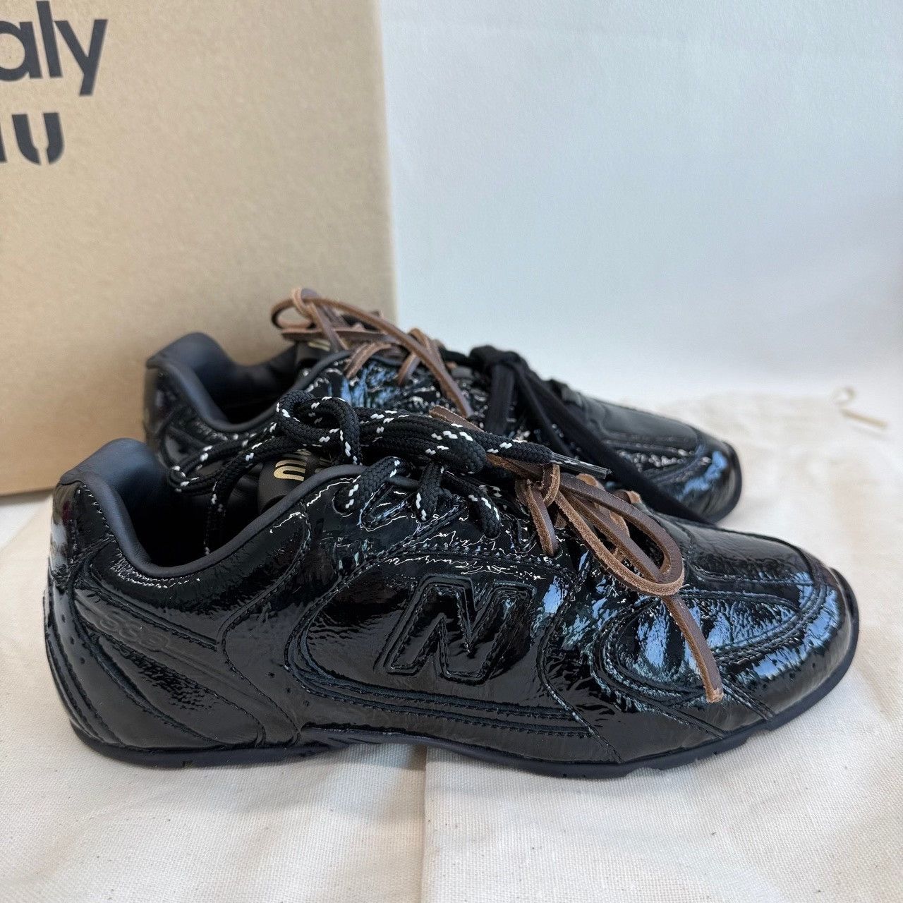 Miu Miu Miu Miu Collab Black Lowtop Sneakers us_6 Women Size US 6 / IT 36 - 4 Thumbnail