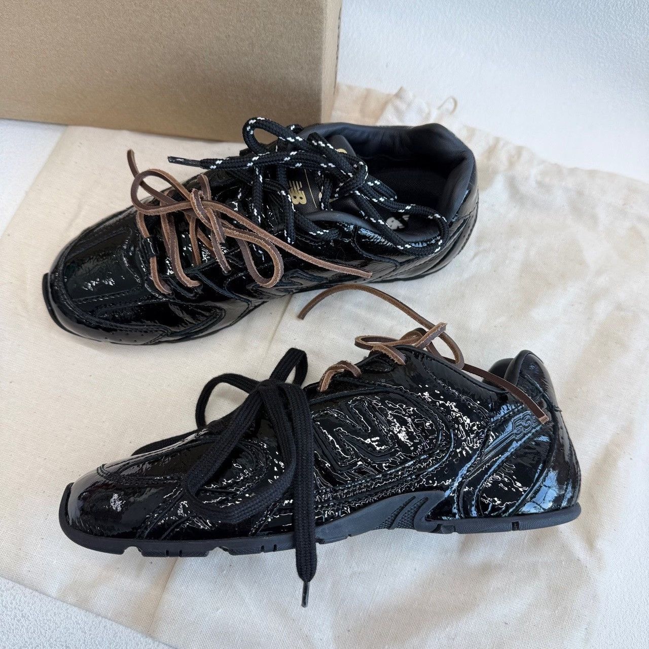 Miu Miu Miu Miu Collab Black Lowtop Sneakers us_6 Women Size US 6 / IT 36 - 8 Thumbnail