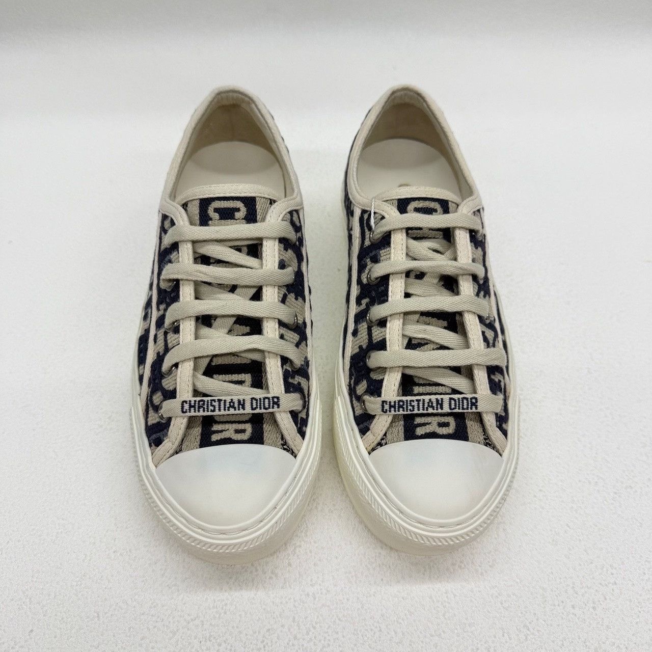 Dior Dior Embroidered Blue Lowtop Sneakers us_4 Women Size US 4 / IT 34 - 4 Thumbnail