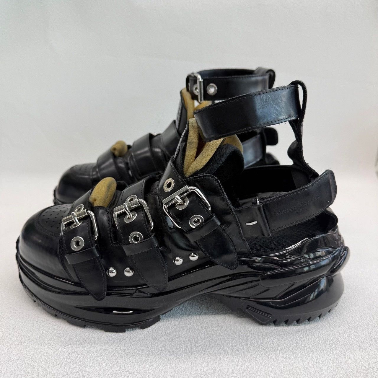 Maison Margiela Maison Margiela Leather Black Sandals 10.5 Men Size US 10.5 / EU 43-44 - 4 Thumbnail