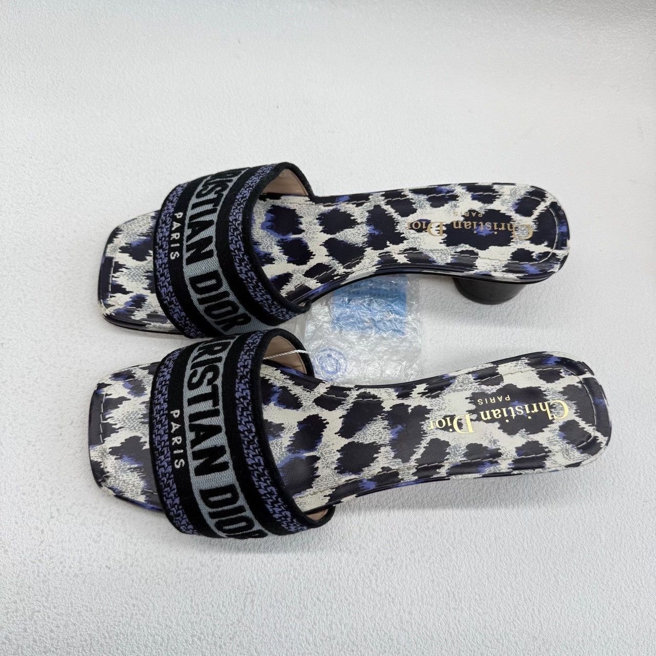 Dior Dior Retro Printed Blue Sandals us_6-5 Women Size US 6.5 / IT 36.5 - 5 Thumbnail