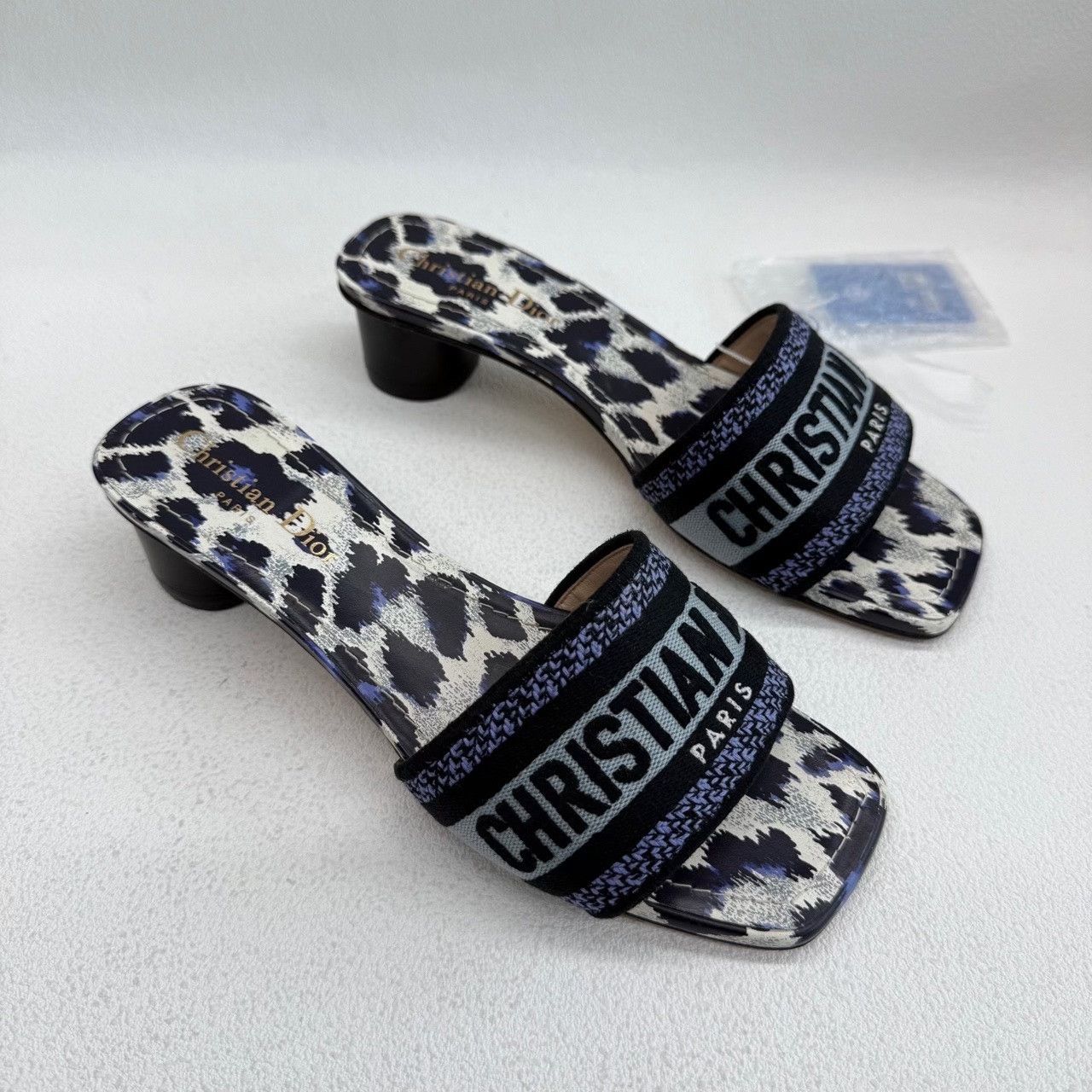 Dior Dior Retro Printed Blue Sandals us_6-5 Women Size US 6.5 / IT 36.5 - 3 Thumbnail