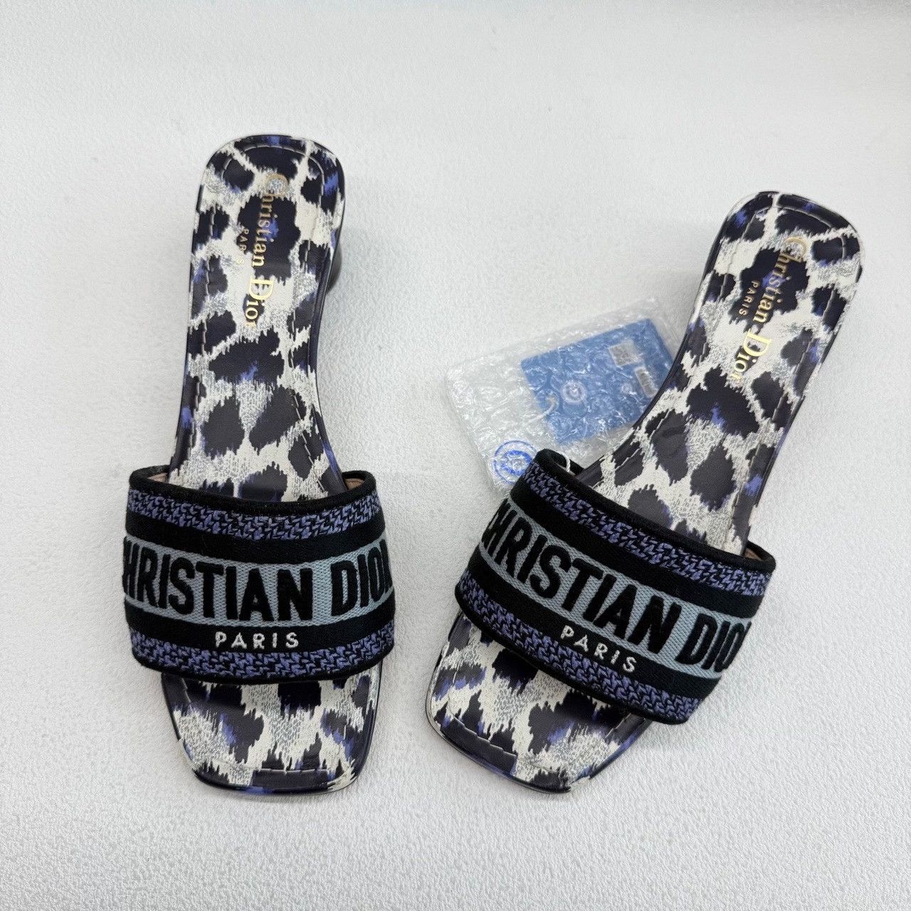 Dior Dior Retro Printed Blue Sandals us_6-5 Women Size US 6.5 / IT 36.5 - 8 Thumbnail