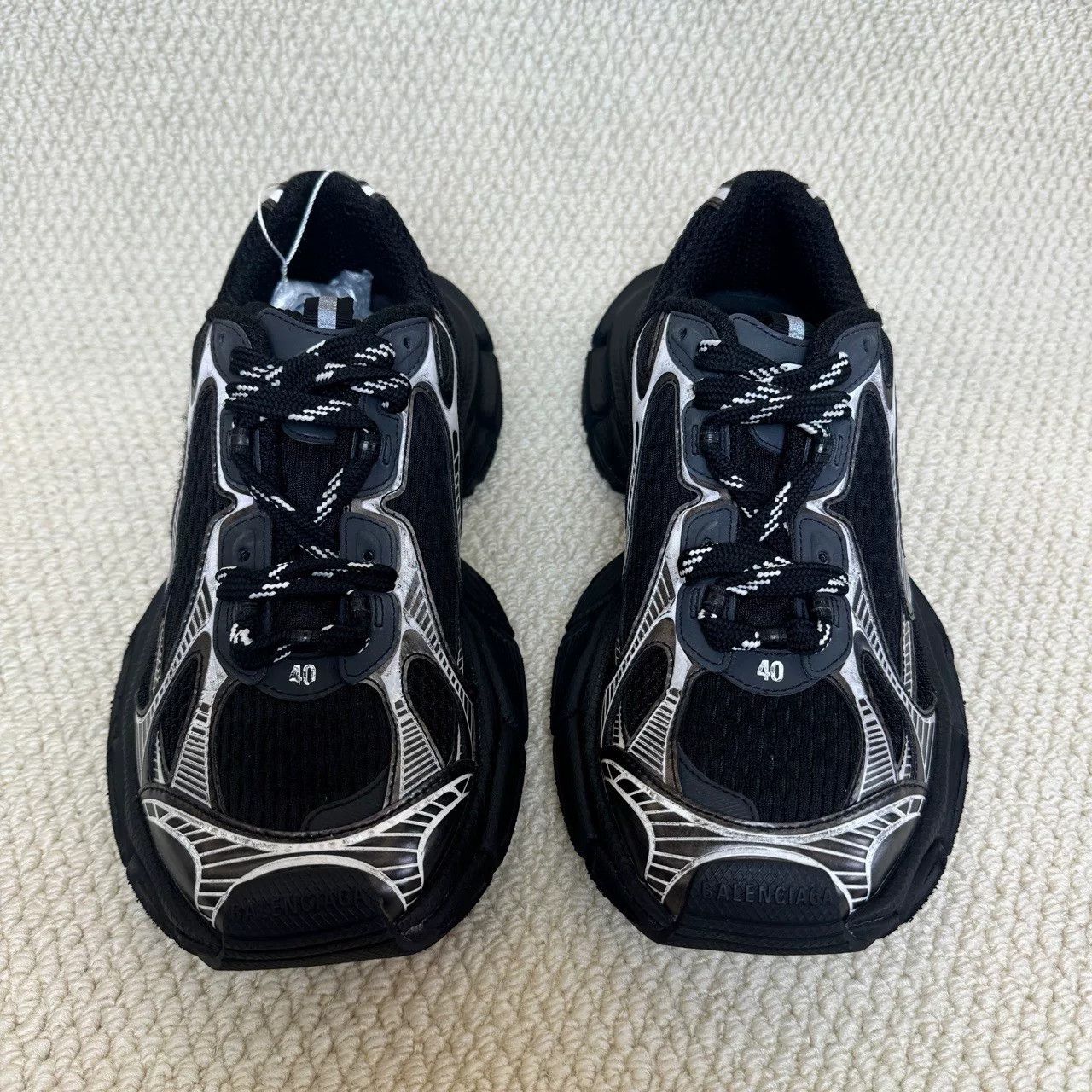 Balenciaga Balenciaga Mesh Black Lowtop Sneakers 7.5 Men Size US 7.5 / EU 40-41 - 2 Thumbnail