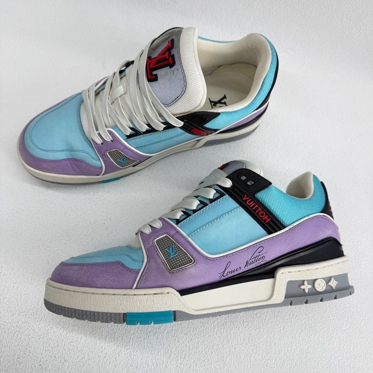 Louis Vuitton Louis Vuitton Training Purple Lowtop Sneakers 8 Men Size US 8 / EU 41 - 8 Thumbnail