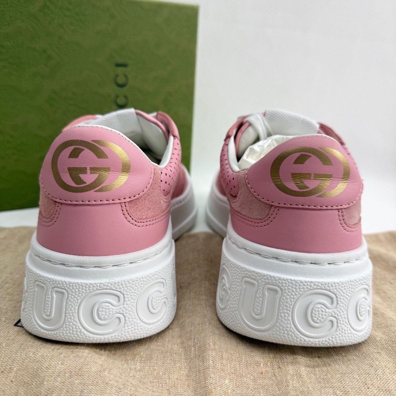 Gucci Gucci Leather Pink Lowtop Sneakers us_6 Women Size US 6 / IT 36 - 4 Thumbnail