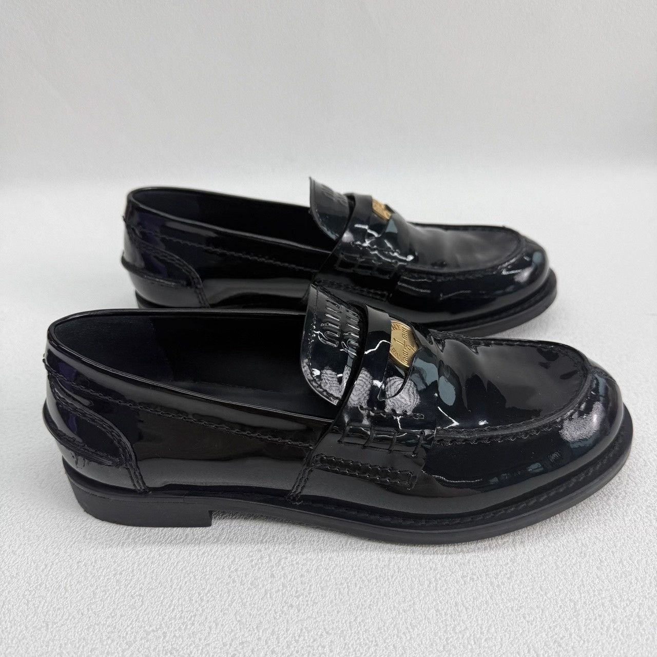 Miu Miu Miu Miu Patent Black Lowtop Sneakers us_6 Women Size US 6 / IT 36 - 6 Thumbnail