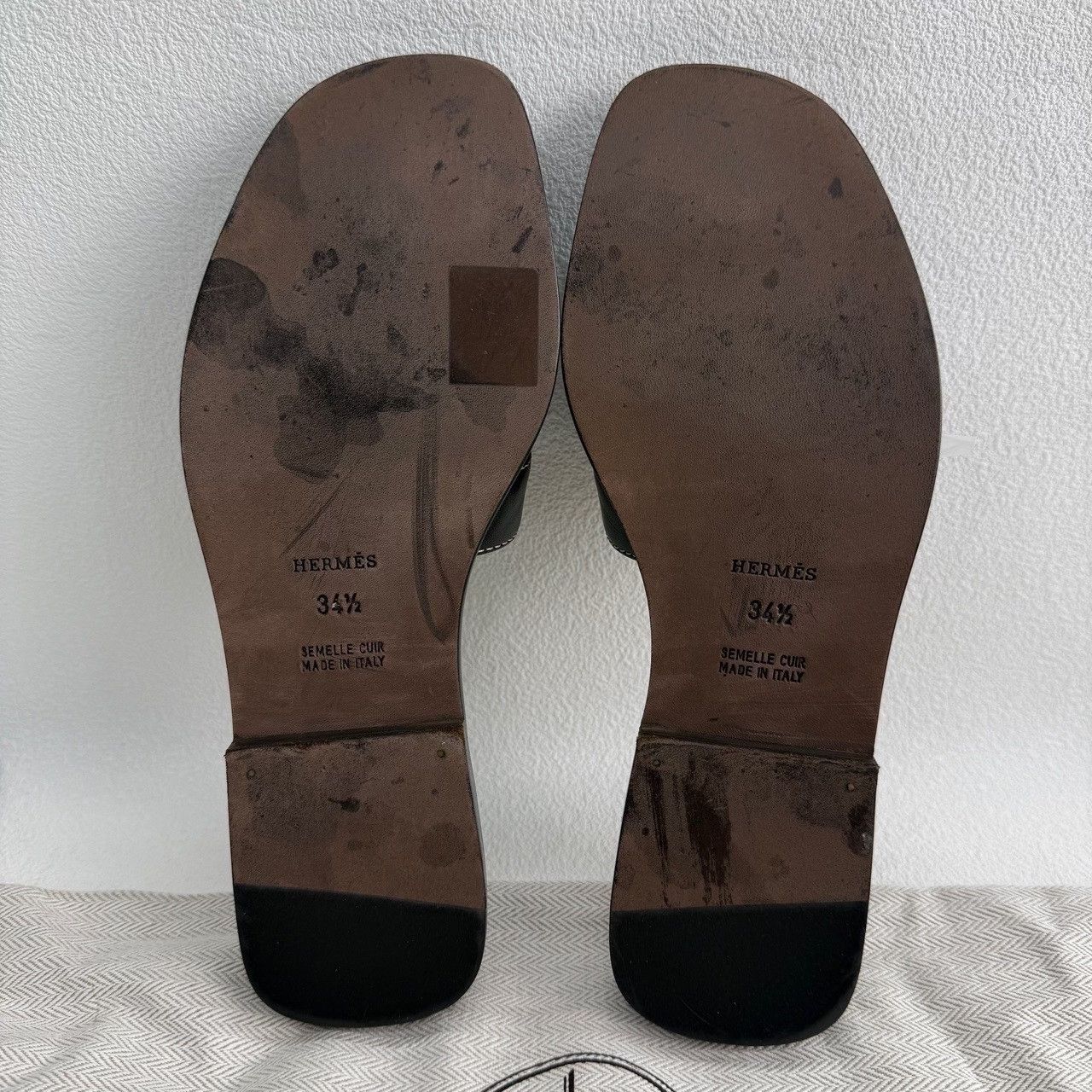 Hermes Hermes Leather Black Sandals us_4 Women Size US 4 / IT 34 - 6 Thumbnail