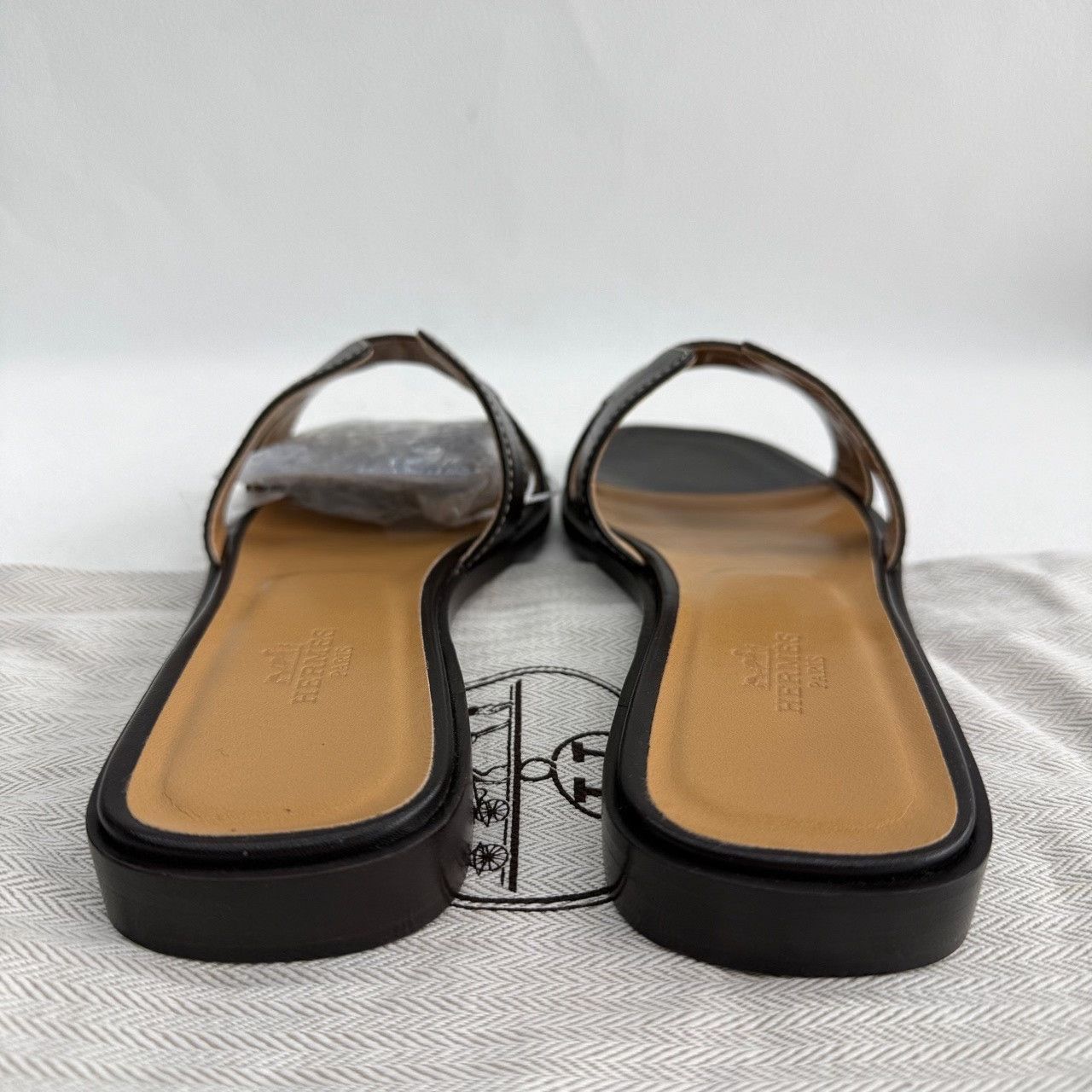 Hermes Hermes Leather Black Sandals us_4 Women Size US 4 / IT 34 - 4 Thumbnail