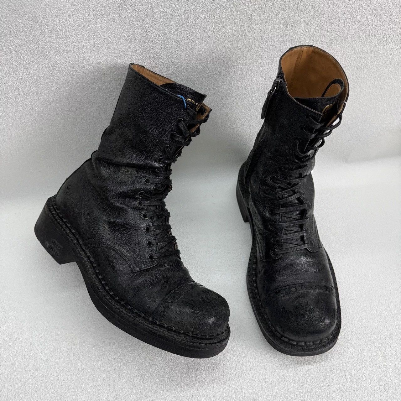 Miu Miu Miu Miu Leather Black Boots us_5 Women Size US 5 / IT 35 - 3 Thumbnail