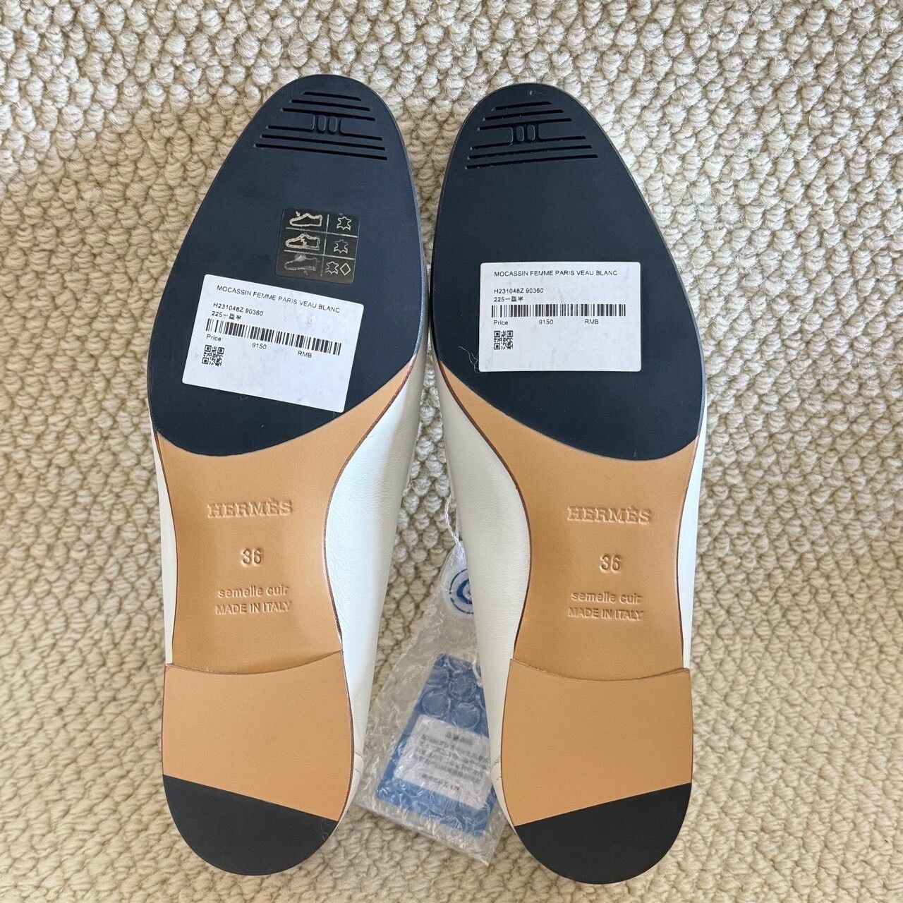 Hermes Hermes White Lowtop Sneakers us_6 Women Size US 6 / IT 36 - 6 Thumbnail