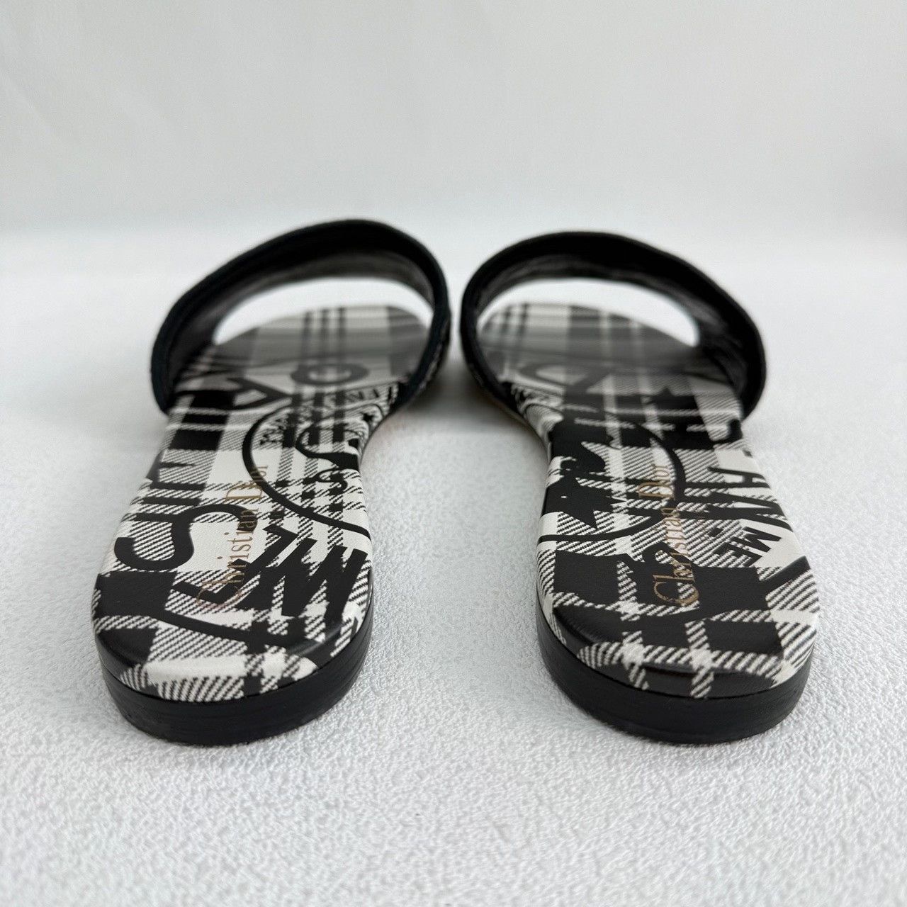 Dior Dior Embroidered Plaid Black Sandals us_6-5 Women Size US 6.5 / IT 36.5 - 4 Thumbnail