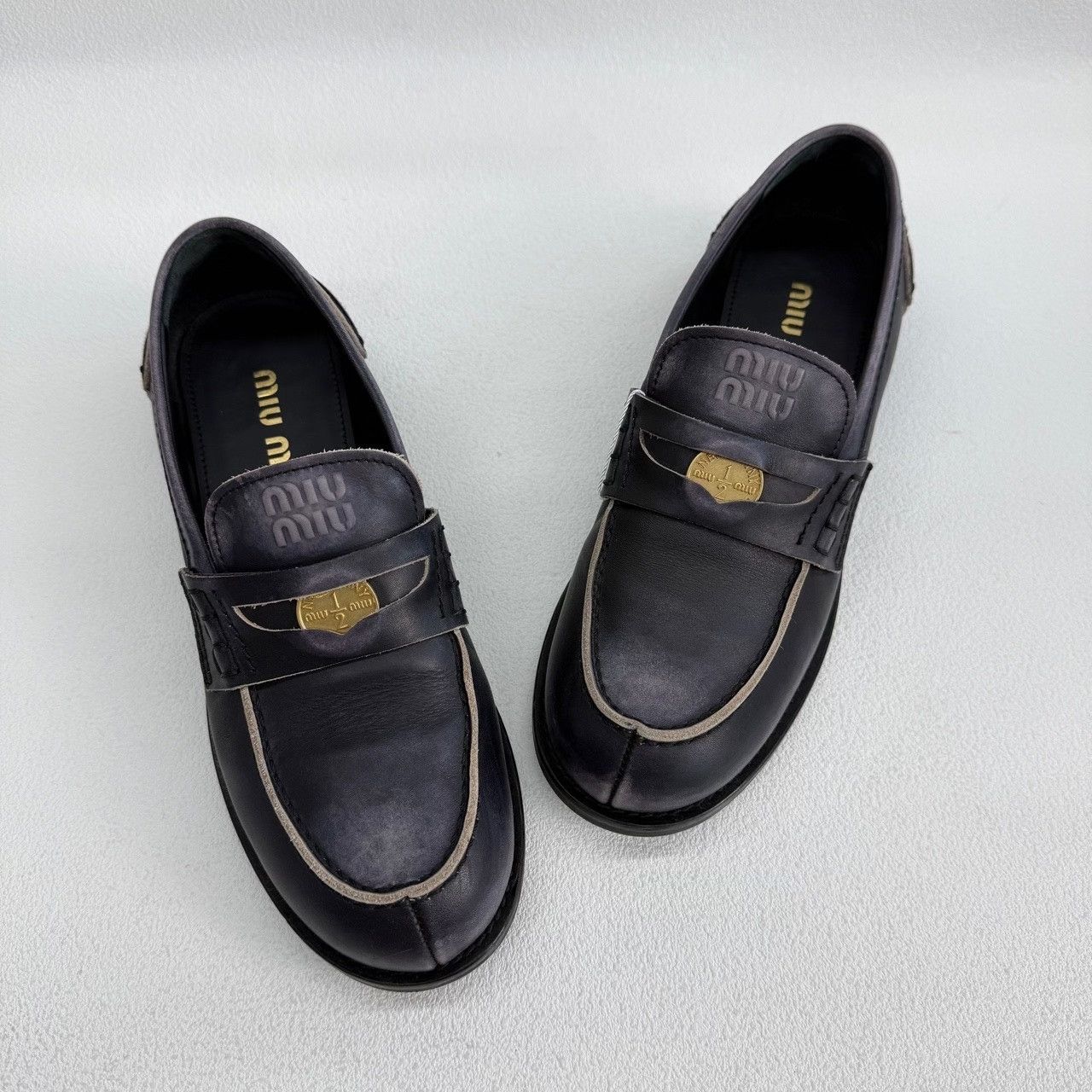 Miu Miu Miu Miu Retro Gold Lowtop Sneakers us_8-5 Women Size US 8.5 / IT 38.5 - 8 Thumbnail