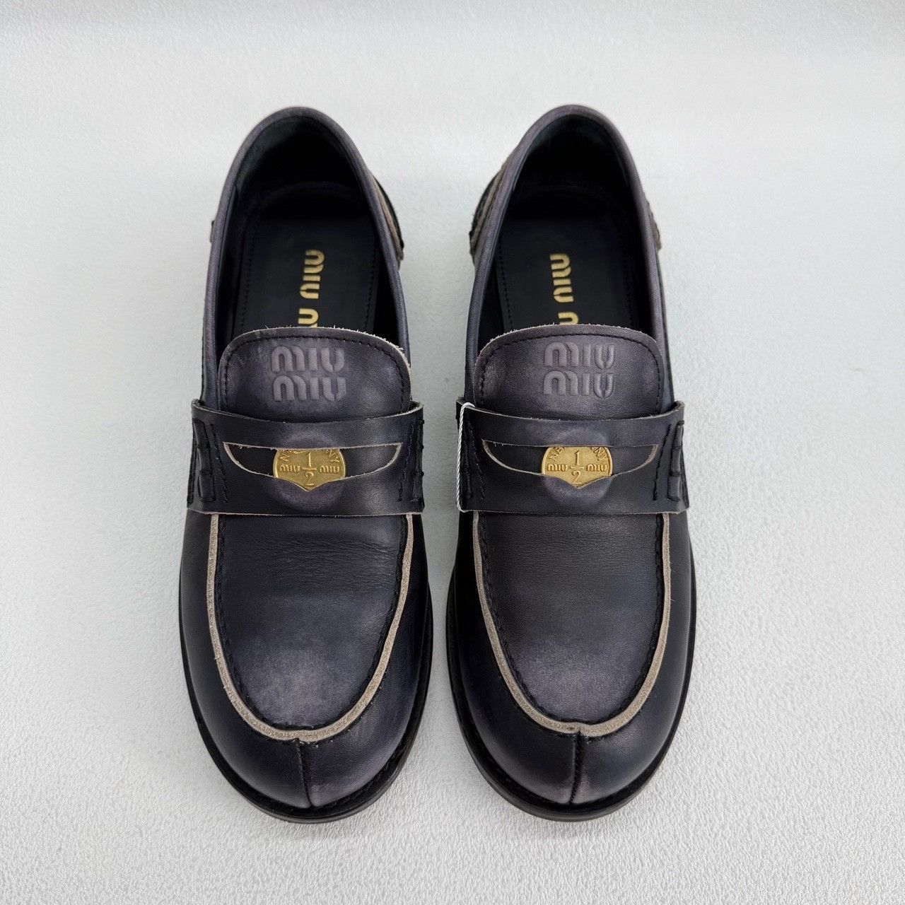 Miu Miu Miu Miu Retro Gold Lowtop Sneakers us_8-5 Women Size US 8.5 / IT 38.5 - 2 Thumbnail