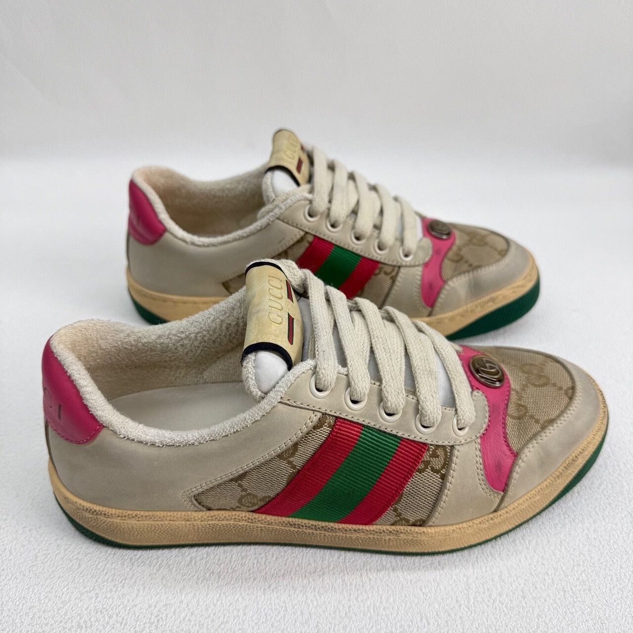 Gucci Gucci Leather Pink Lowtop Sneakers us_5 Women Size US 5 / IT 35 - 6 Thumbnail