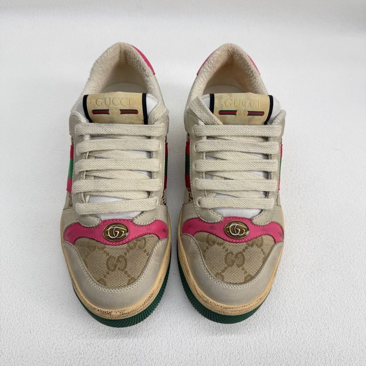 Gucci Gucci Leather Pink Lowtop Sneakers us_5 Women Size US 5 / IT 35 - 2 Thumbnail