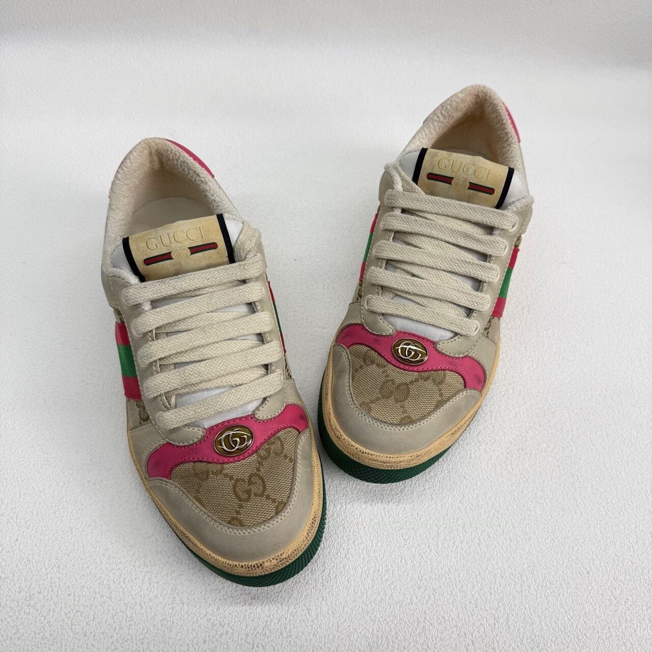 Gucci Gucci Leather Pink Lowtop Sneakers us_5 Women Size US 5 / IT 35 - 9 Thumbnail