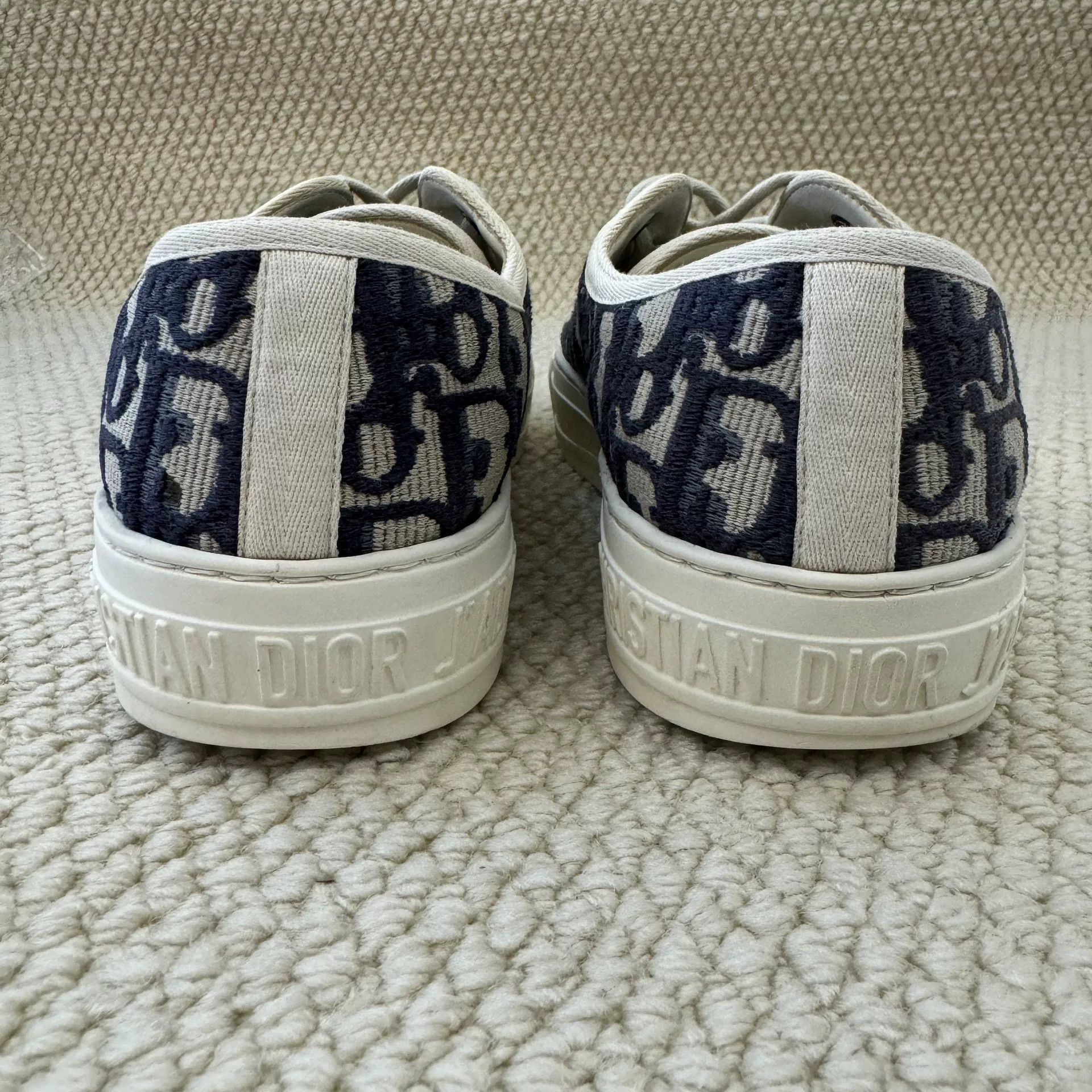 Dior Dior Retro Embroidered Blue Lowtop Sneakers us_6 Women Size US 6 / IT 36 - 5 Thumbnail