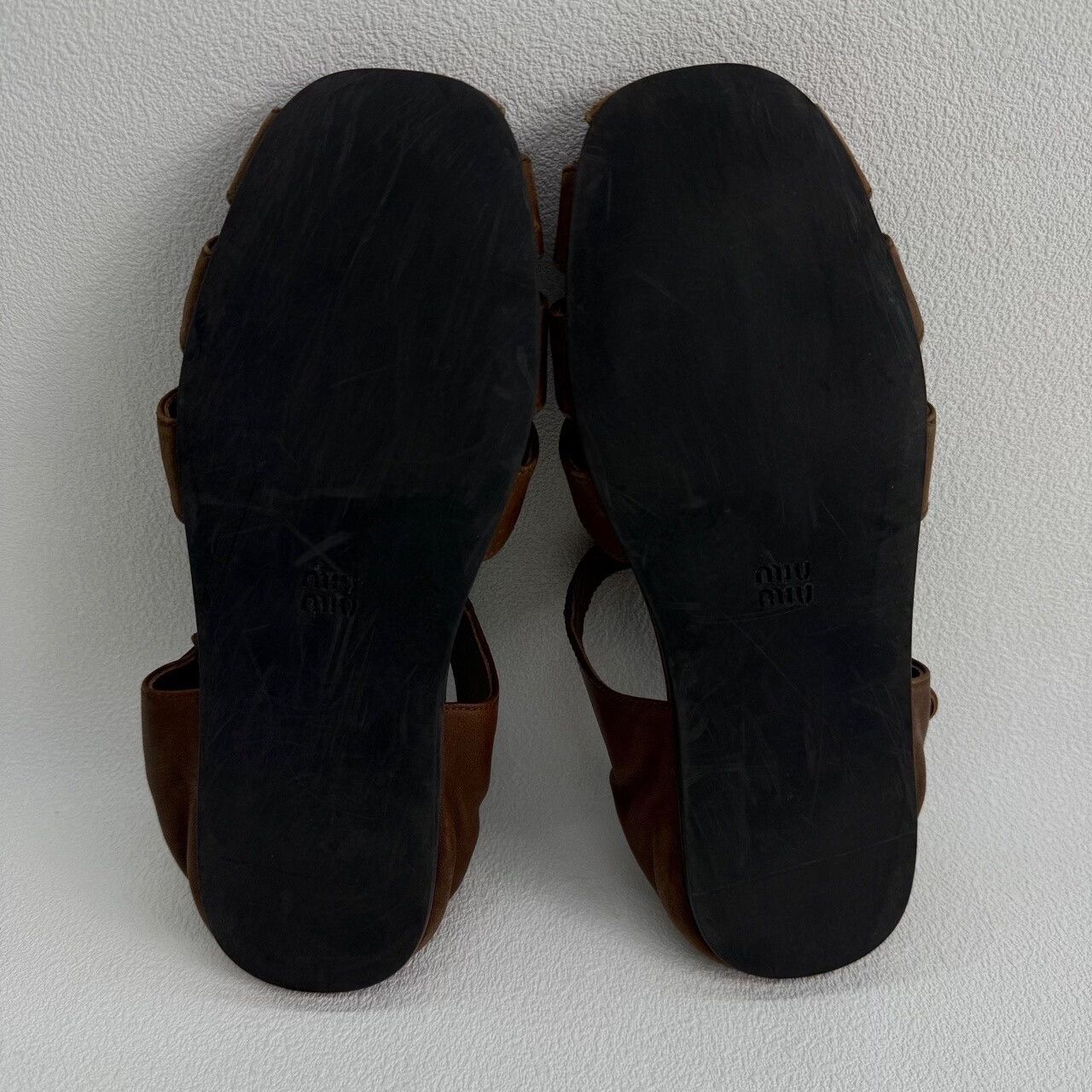 Miu Miu Miu Miu Brown Sandals us_5 Women Size US 5 / IT 35 - 6 Thumbnail