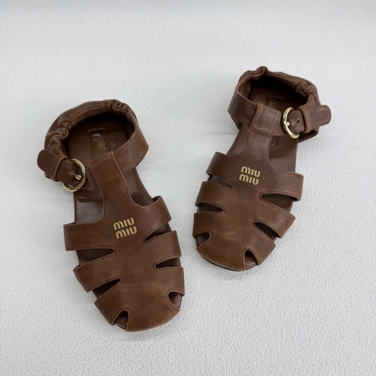 Miu Miu Miu Miu Brown Sandals us_5 Women Size US 5 / IT 35 - 7 Thumbnail