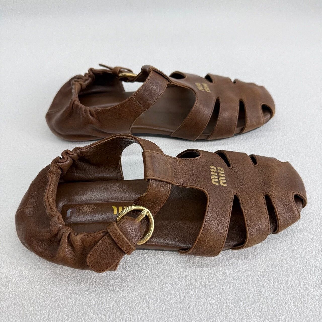 Miu Miu Miu Miu Brown Sandals us_5 Women Size US 5 / IT 35 - 5 Thumbnail